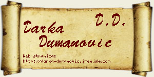 Darka Dumanović vizit kartica